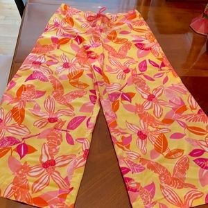 Lilly Pulitzer Floral Print Palazzo Pants Size 10